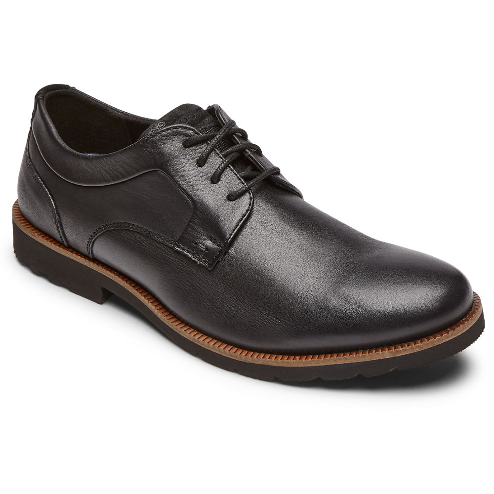 Rockport Singapore Mens Oxfords - Sharp & Ready 2 Plain Toe Black - VQ3501986